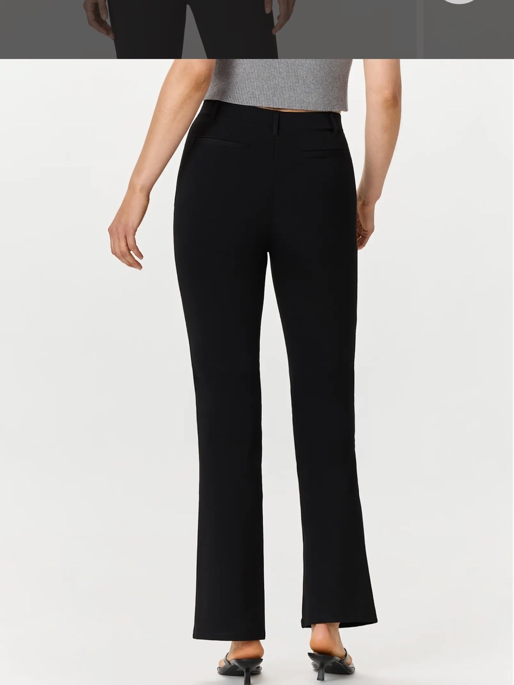 Quince Black Boot-Cut Flare Pants - Picture 2 of 8